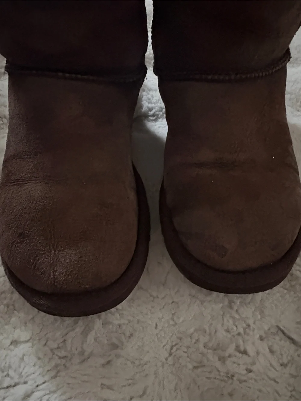 UGG Chestnut Short Suede Shearling Boots